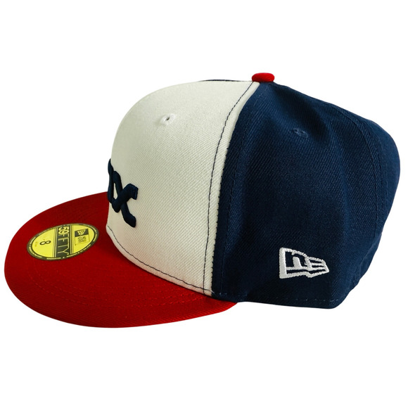 Chicago White Sox Men's Fitted Hat Size 8 MLB 59Fifty Red Blue White NWT $42 - Picture 2 of 4